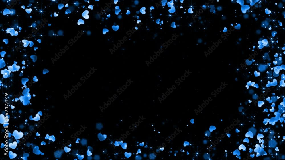 Heart frame blue loop