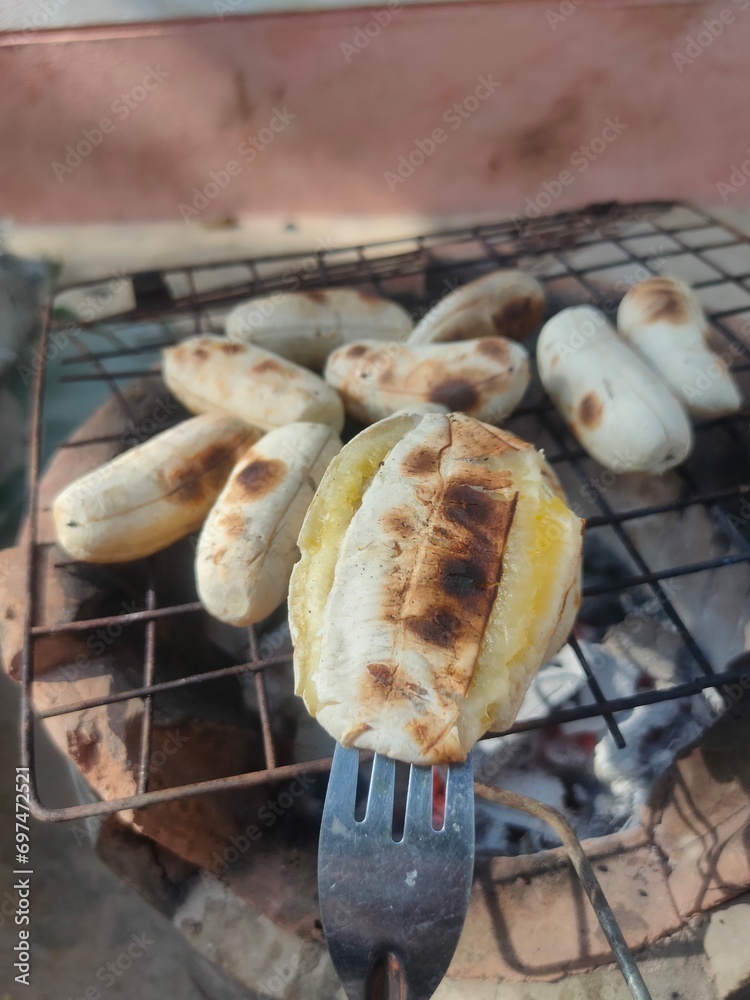 Banana on the grill