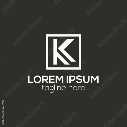 K letter logo creative minimal line k letter logo design concept isolated vector template illustration © creativestore