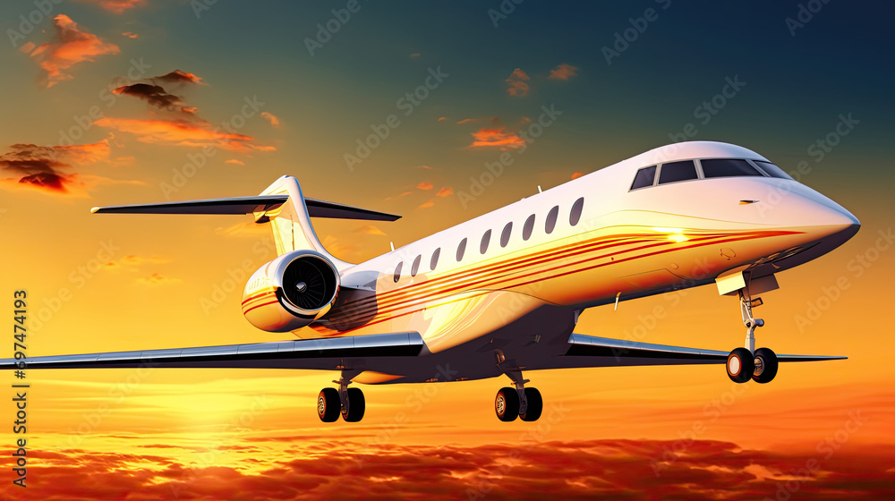 Sky High Luxury: Private Jet Amongst Commercial Fleet