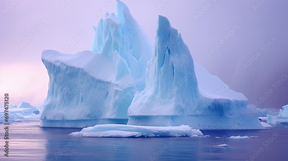 Iceberg Ocean: Midnight Blue Icewave Serenity