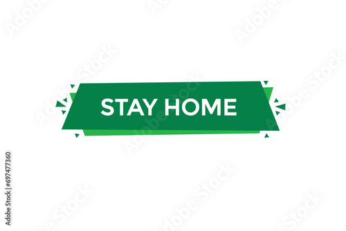  new website, click button stay home, level, sign, speech, bubble  banner, 
