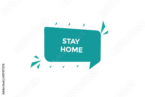  new website, click button stay home, level, sign, speech, bubble  banner, 
