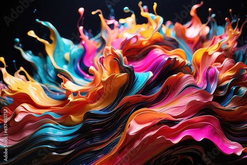 Colorful Abstract Wave Patterns