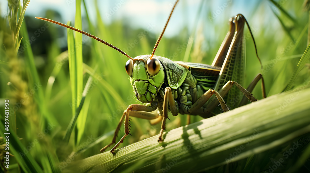 Grasshopper in Natural Habitat Grasshopper in Natural Habitat