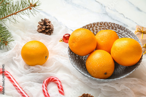 Festive christmas oranges i...