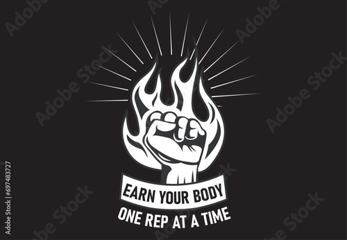 unique costume fitness t-shirt design.