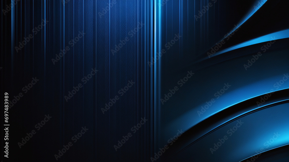 Concepto de tecnología abstracta fondo superpuesto geométrico de rayas azul oscuro. Fondo de vector abstracto dinámico azul marino brillante con líneas diagonales. Color clásico de moda de 2024. Fondo - obrazy, fototapety, plakaty 