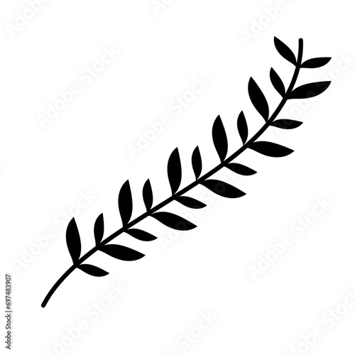 leaves silhouette of beautiful plants, leaves, plant design. Vector illustration .