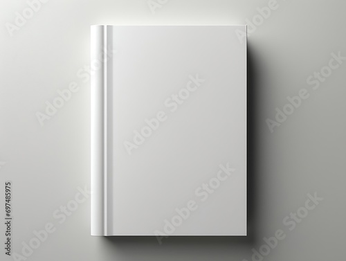 Generative AI : Blank book cover 5.5x8.5 mock up horizontal - light color minimal. Insert for book club new release photo