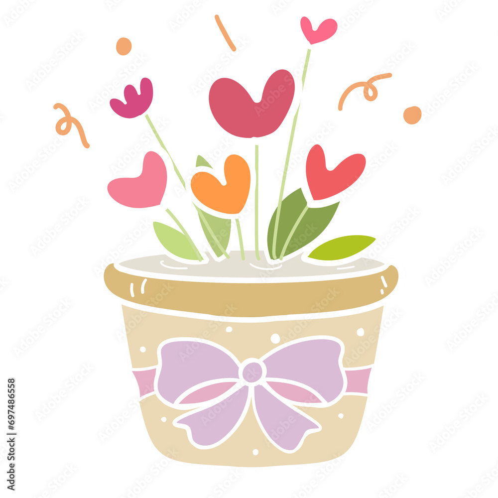 Valentine Heart flower in a pot Valentine Heart flower in a pot