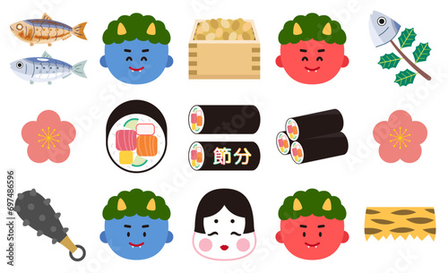 節分イラストセット