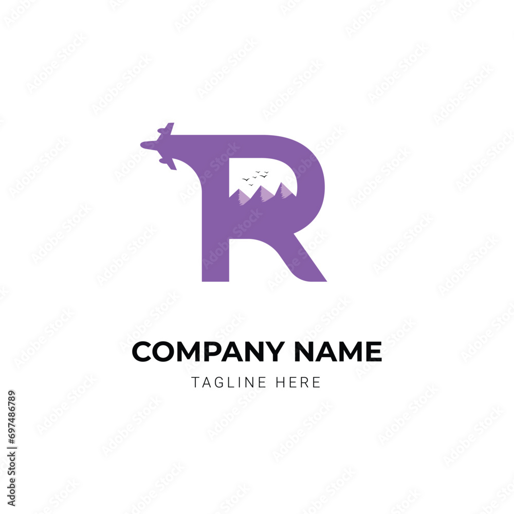 creative travel agency logo design template