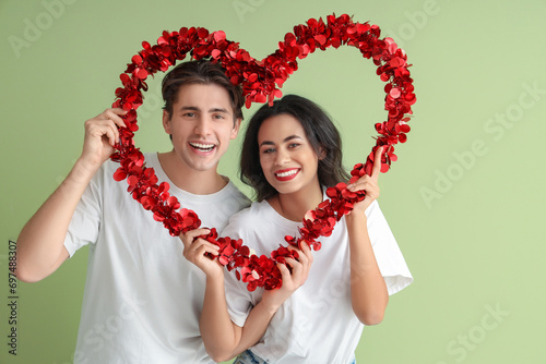 Young couple with heart on ...