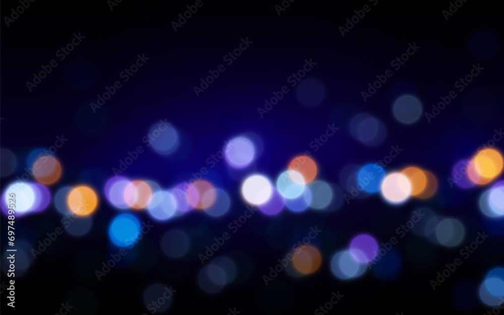 City lights of night bokeh abstract backgrounds, Vector eps 10 illustration bokeh particles, Backgrounds decoration
