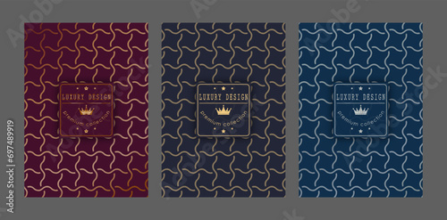 A luxurious pattern. A set of spectacular patterns for covers, prints, interior design, packaging, premium funds and creative ideas