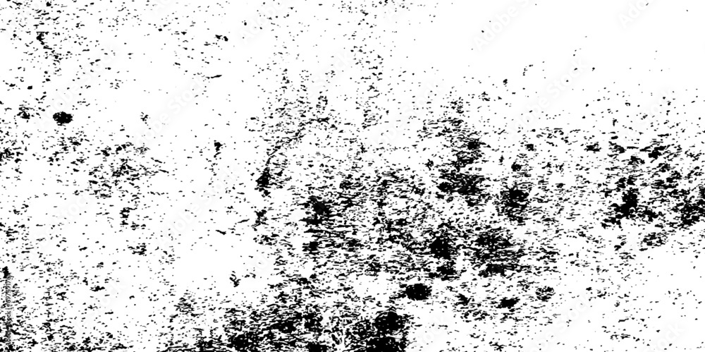 Fototapeta premium Background of the grunge Cracked Splat background Grunge wall and black and white Dark noise granules Black grainy texture isolated on white background.