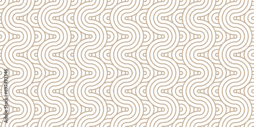 Abstract Pattern with wave lines brown spiral white scripts background. seamless scripts geomatics overlapping create retro line backdrop pattern background. Overlapping Pattern with Transform Effect.