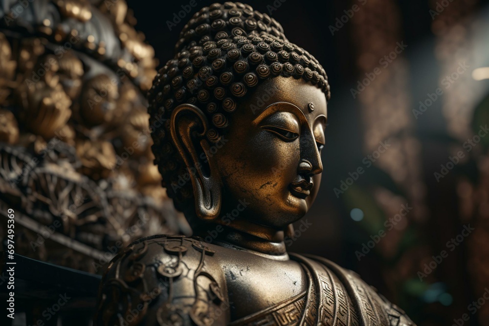 buddha masterpiece art. Generative AI