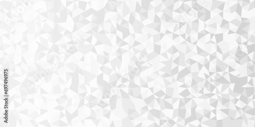 Abstract gray and white square rough triangular low polygon backdrop background. Abstract geometric pattern gray and white Polygon Mosaic triangle Background, business and corporate background.