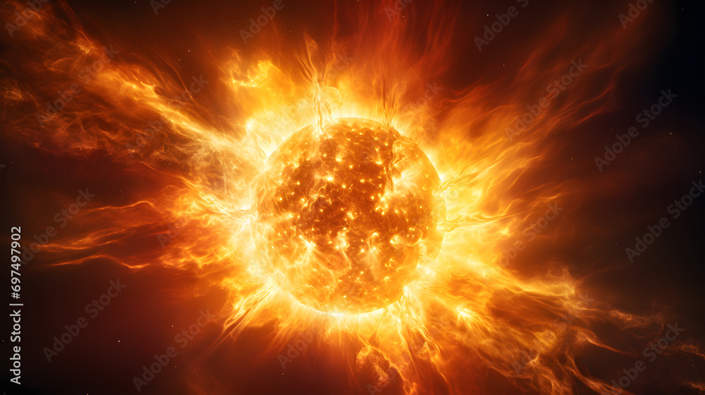 Solar Flare in Outer Space