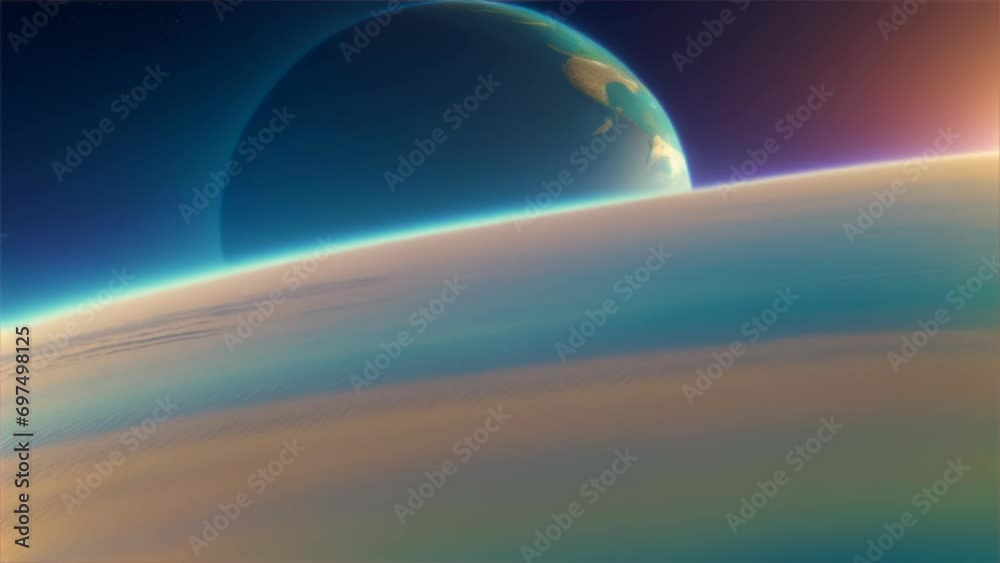 Close-up of Earth - Space Background