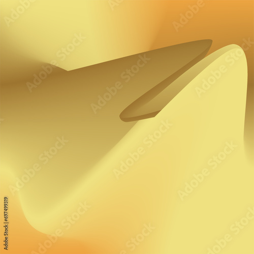 Gradient mesh abstract background. Blurred backdrop with simple muffled colors. Semi normal gold brown glitter dark light standart.