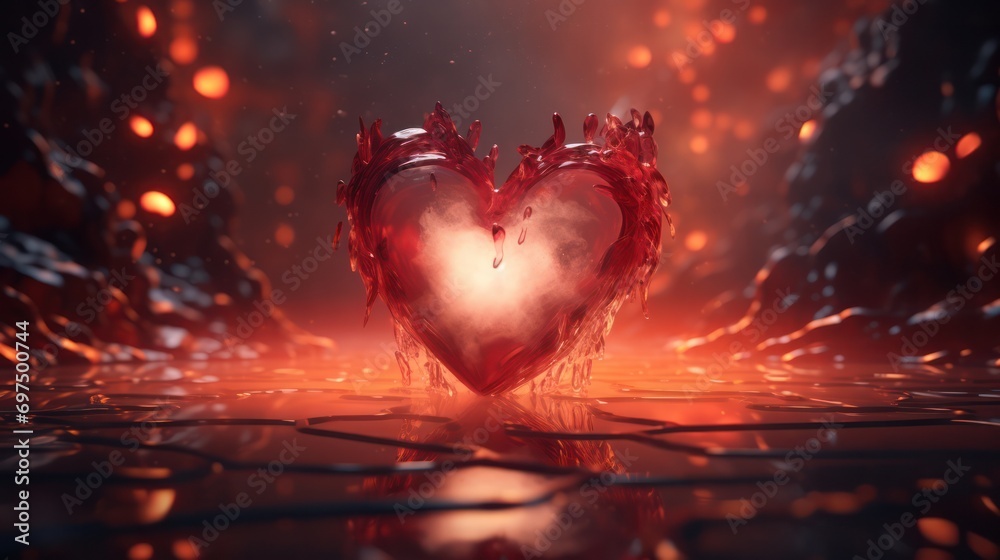 Hologram Design of Hearts and Loves