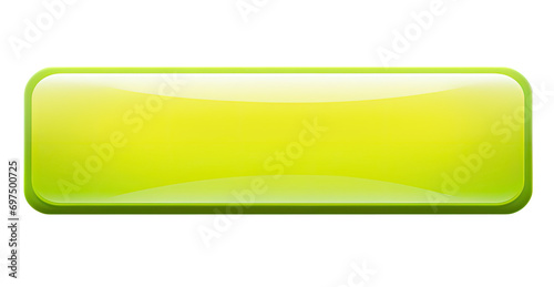 Illustration of blank green web button isolated on transparent background