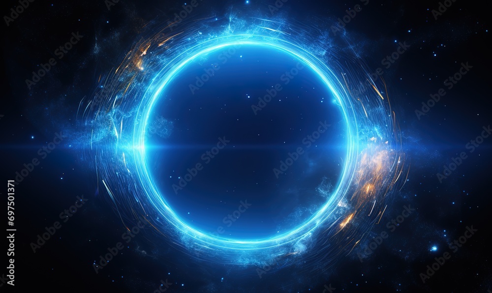 Fototapeta premium abstract background Scene for advertising, technology, showcase, banner, game, sport, business, metaverse, and others. Sci-Fi, Generative AI