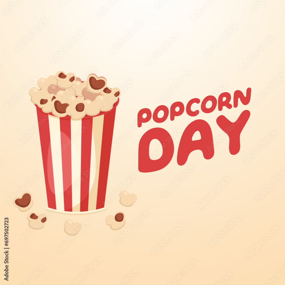 Flyers honoring Popcorn Day or promoting associated events can utilize Popcorn Day vector graphics. design of flyers, celebratory materials.