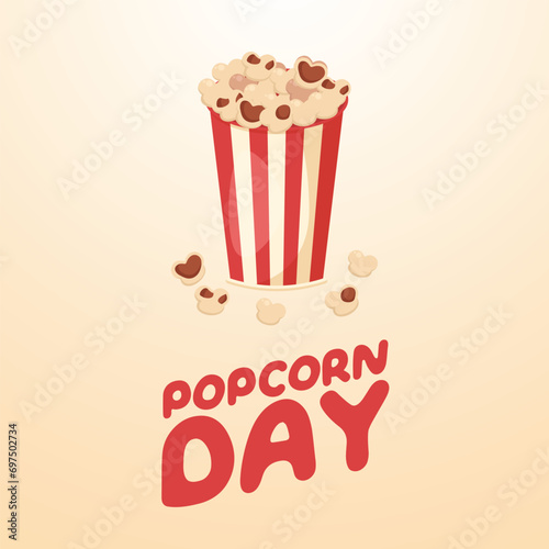 Flyers honoring Popcorn Day or promoting associated events can utilize Popcorn Day vector graphics. design of flyers  celebratory materials.