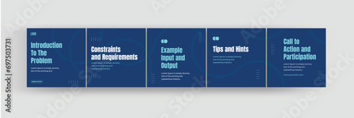 How to Instagram social media carousel template, programming and coding tips Instagram carousel banner design eps vector illustration