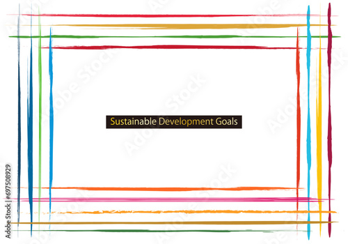 SDGs多様性イメージのアブストラクトフレーム