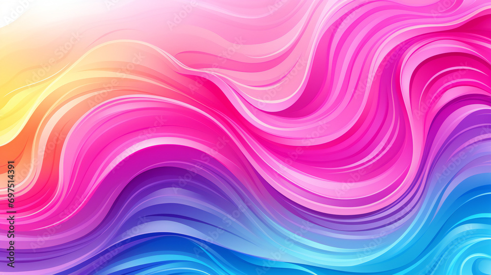 Obraz premium Vibrant Waves: Abstract Liquid Design with Bright Gradient, Motion, and Creative Artistry
