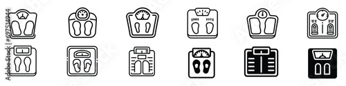 diet scale icon, Floor diet scales icon on light background. Fitness symbol. Scales icon vector. Weight scale icon, Weight scale vector icon sign symbol. Scales icon. Weight scale symbol sign