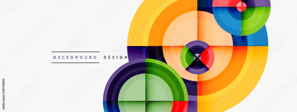 Creative circle geometric abstract background