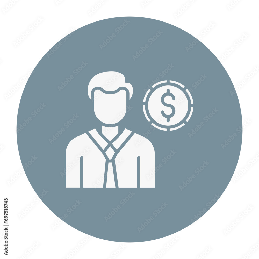Male Finance Officer Icon Male Finance Officer Icon