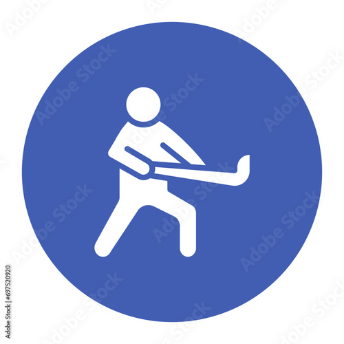 Canvas Print Hockey Player Icon