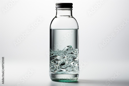 Mineral Water Bottle on white background.