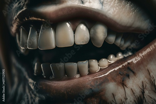 teeth illustration. Generative AI photo