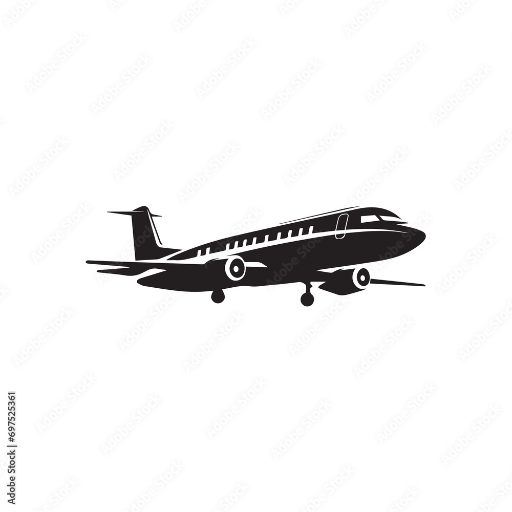 Airplane icon vector illustration template design. Suitable for many purposes.