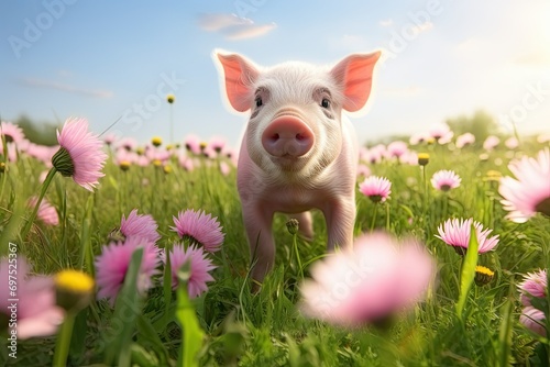 pig on the meadow