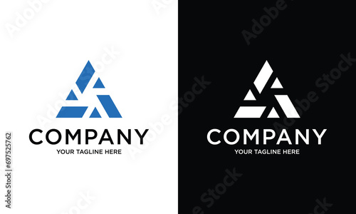letter ai triangle abstract logo vector or icon