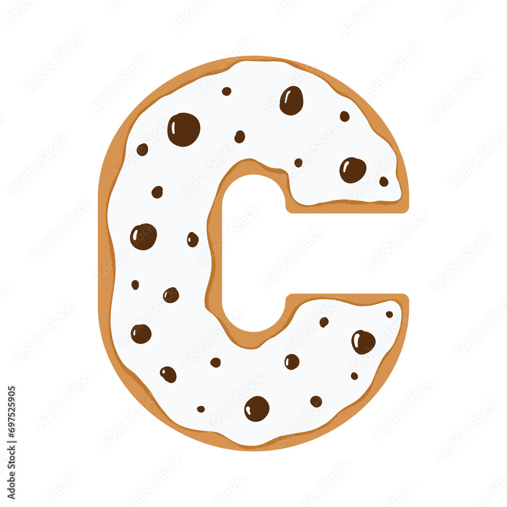 Cookies and Cream Alphabet Letter C