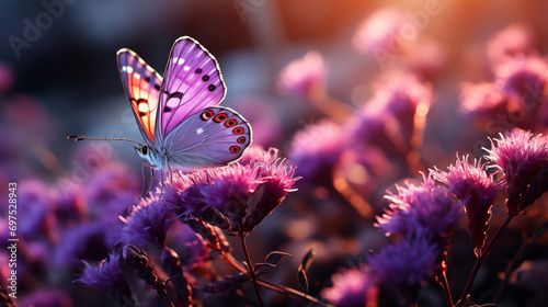 butterfly on purple flower