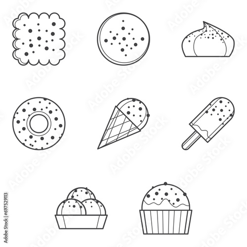 dessert clip art set