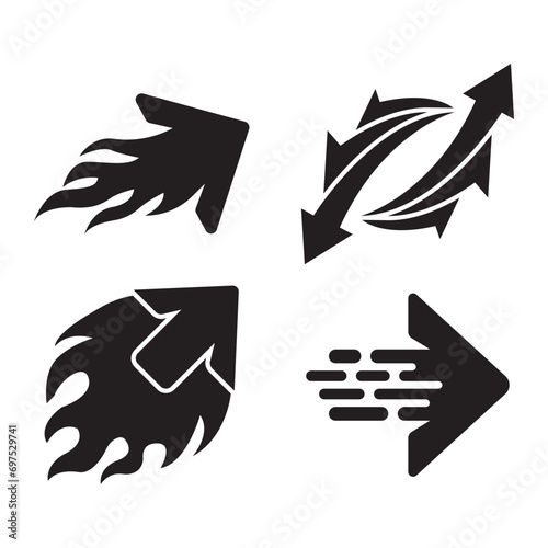 fast arrow logo vector template