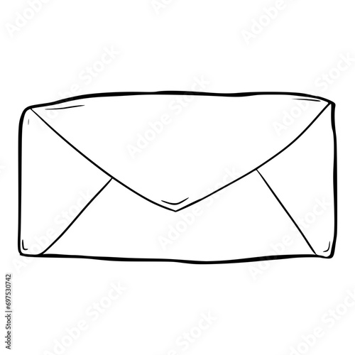 mail outline illustration hand drawn