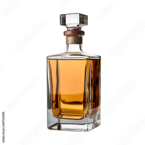 whisky bottle isolated on white or transparent background photo